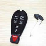 Chrysler Jeep Fobik Car key 433Mhz ID46 Electronic Chip 6+1 Button With Uncut Blade